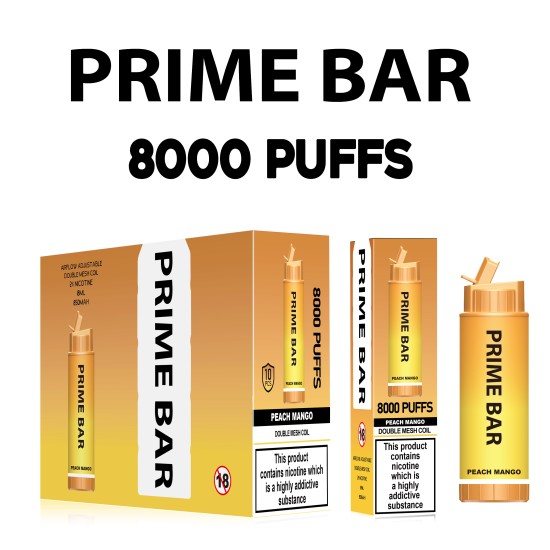 Original Prime Bar 8000 Rechargeable Disposable Vape Pen Device 850mAh 10000puffs (Free Shipping)