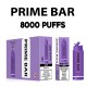 Original Prime Bar 8000 Rechargeable Disposable Vape Pen Device 850mAh 10000puffs (Free Shipping)