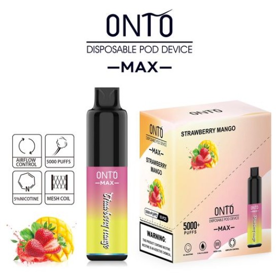 Original ONTOVAPE MAX Rechargeable Disposable Vape Pen Device 5000 Puffs 600mAh (free shipping)