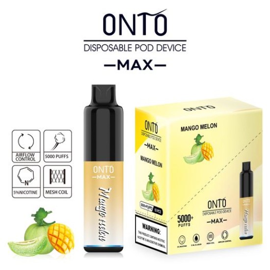 Original ONTOVAPE MAX Rechargeable Disposable Vape Pen Device 5000 Puffs 600mAh (free shipping)