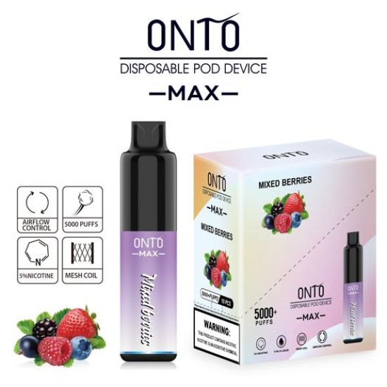 Original ONTOVAPE MAX Rechargeable Disposable Vape Pen Device 5000 Puffs 600mAh (free shipping)