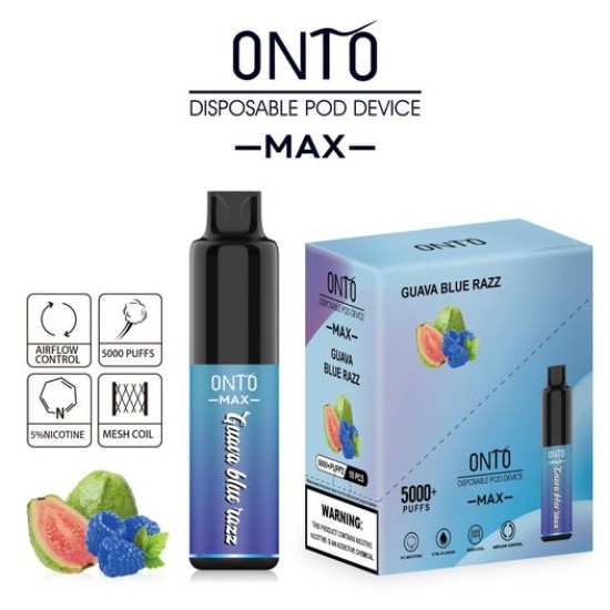 Original ONTOVAPE MAX Rechargeable Disposable Vape Pen Device 5000 Puffs 600mAh (free shipping)