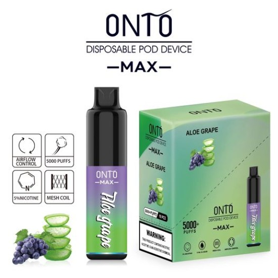 Original ONTOVAPE MAX Rechargeable Disposable Vape Pen Device 5000 Puffs 600mAh (free shipping)