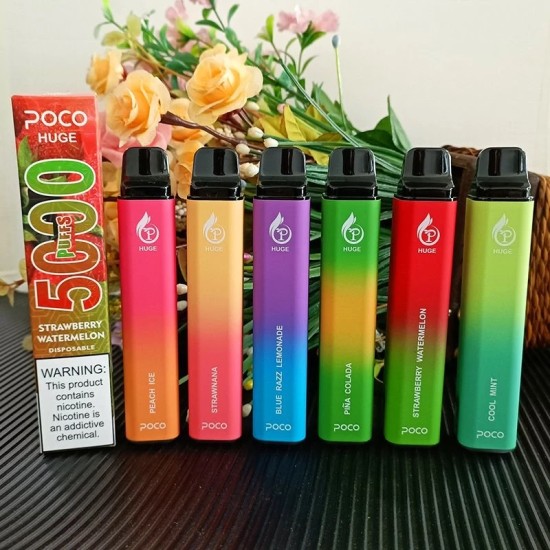 Original POCO Huge Rechargeable Disposable Vape Pod Kit 5000 Puffs (Free Shipping from EU Warehouse or US Warehouse)