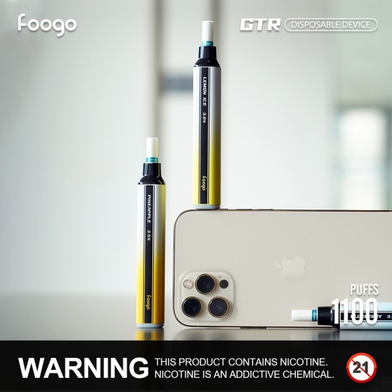 Original Foogo Gtr Disposable Vape Pen 1100 Puffs free shipping