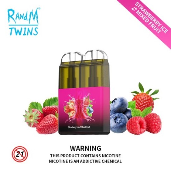 Original RANDM 2 In 1 Twins Rechargeable Disposable Vape Pen Device 6000 Puffs 550mAh (free shipping)