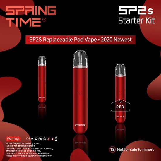 Original Springtime SP2s Pre-filled Replaceable Vape Closed Pod System Starter Kit 350mAh  (free shipping)