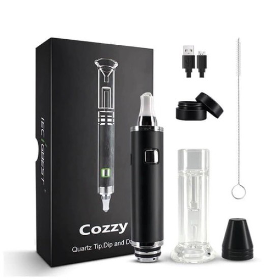 Original IECIGBEST Cozzy Portable Dip Dab Wax Vaporizer with Quartz Heating Coil and Water Bubbler  free shipping