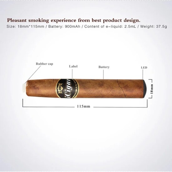 Original I-cigar E-cigar Cigar-like Disposable Vape Pen Device 1200 Puffs 900mAh (free shipping)