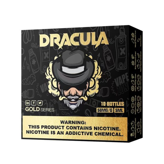 Original Dracula Gold Series Full Flavor Nicotine Salt Vape E-Juice Set ( Limited Edition) 5ml 50mg 10 Bottles (free shipping)