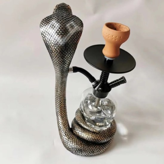 Arabian Cobra Snake Shisha Hookah with LED Lamp Skeleton Head Pot Smoking Party Set for Water Smoking (Free Shipping Worldwide)