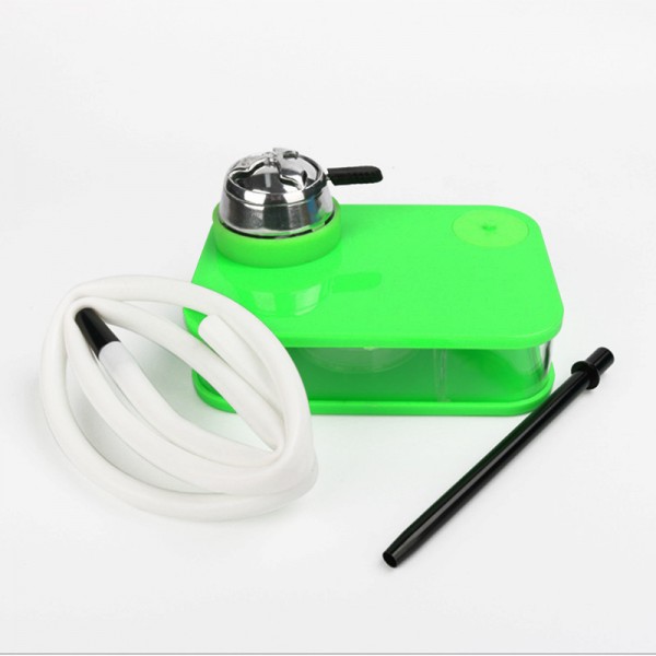 Portable Flat Box Hooka  Book Acrylic Hookah Shisha Set with Remote LED Light (Free Shipping Worldwide)