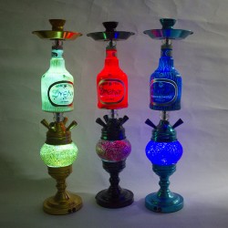 30" 4 Hose Shisha Hookah Complete Set with Rechargeable LED Lights free shipping