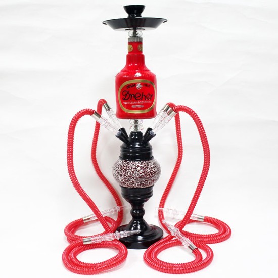 30" 4 Hose Shisha Hookah Complete Set with Rechargeable LED Lights free shipping