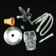 1 Hose Hookah Shisha Set With Skull Style and Led Lighting free shipping