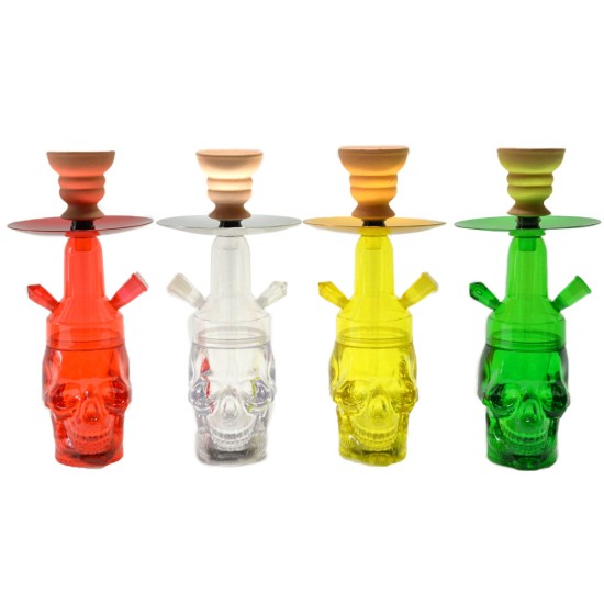 1 Hose Hookah Shisha Set With Skull Style and Led Lighting free shipping