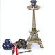 2 Hose Hookah Shisha Set With Eiffel Tower Style Model free shipping