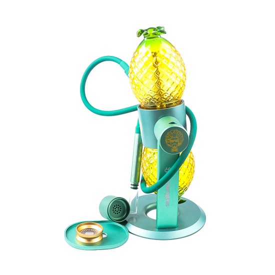 Original Pineapple Gravity Glass Hookah Shisha Complete Set free shipping