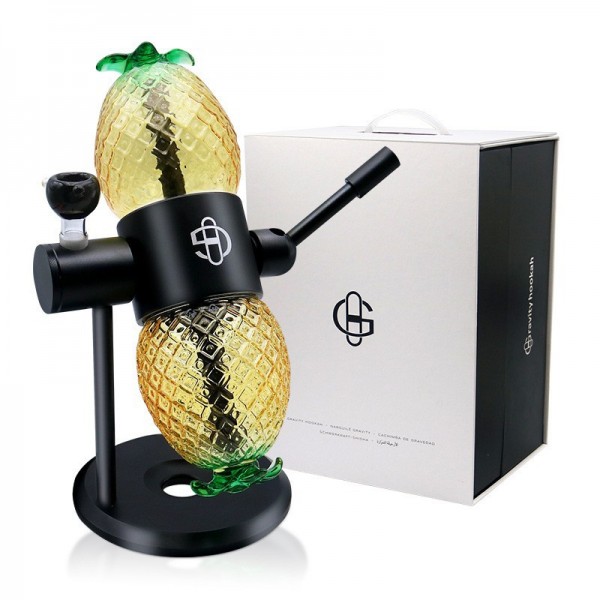 Original Pineapple Gravity Glass Hookah Shisha Complete Set free shipping