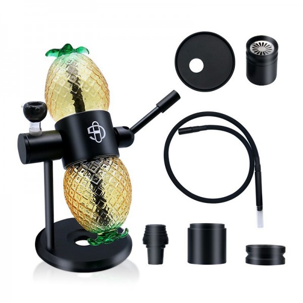 Original Pineapple Gravity Glass Hookah Shisha Complete Set free shipping