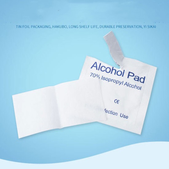 Disposable Alcohol Cotton Pad Disinfection Wipes 100 pcs free shiping