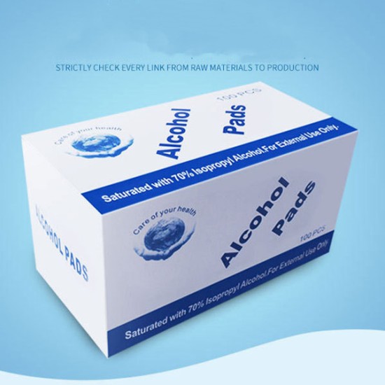 Disposable Alcohol Cotton Pad Disinfection Wipes 100 pcs free shiping