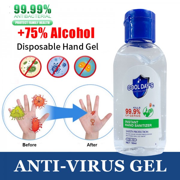 Disposable Hand Sanitizer 50ML& Disposable Gel 75 Degree Alcohol Disinfection 50ML& Disposable Quick Dry Hand Lotion for Deep Bacteriostasis 50ML free shipping