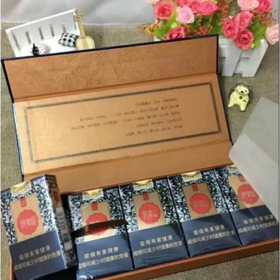 Original 10 Packs Alishan 1905 Soft Pack Cloisonne Filter Cigarettes 200 PCS/Carton Packed in Wood Box (free shipping worldwide)