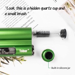 Original IECIGBEST Tobor Bazoka Pro Torch Portable 3 in 1 Herbs CBD Oil Wax Vaporizer Dab Erig with Allotype Glass Filter Not Contain Butane free shipping